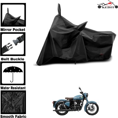 AASHTIK MART Two Wheeler Cover for Royal Enfield(Classic 350 Signals, Black)