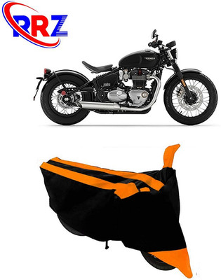 RRZ Waterproof Two Wheeler Cover for Triumph(Bonneville Bobber, Black, Orange)