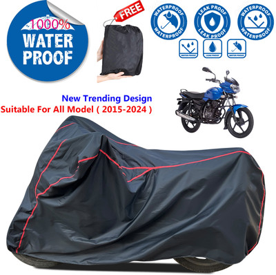 AutoGalaxy Waterproof Two Wheeler Cover for Bajaj(Discover 100 DTS-i, Black)