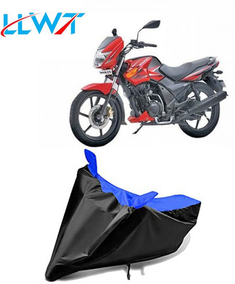 KPIND Waterproof Two Wheeler Cover for TVS(Flame DS 125, Black, Blue)