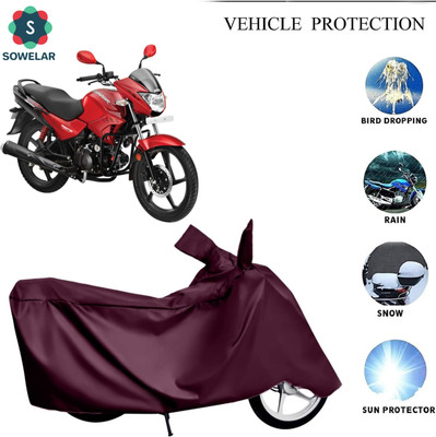 sowelar Waterproof Two Wheeler Cover for Hero(Glamour, Maroon)