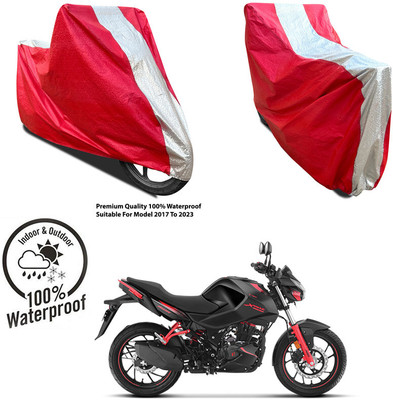 AUTOCAD Waterproof Two Wheeler Cover for Royal Enfield(Bullet 500, Silver, Red)