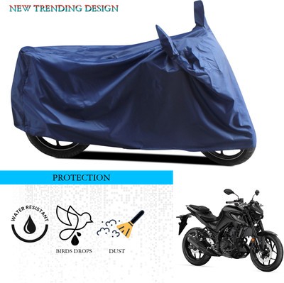 ANTHUB Waterproof Two Wheeler Cover for Yamaha(MT 03, Blue)