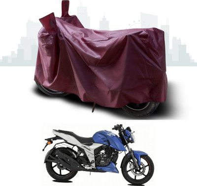 KEDIT Two Wheeler Cover for TVS(Apache RTR 160 4V, Maroon)