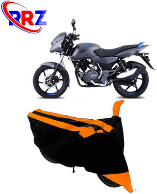 RRZ Waterproof Two Wheeler Cover for Bajaj(Pulsar 125, Black, Orange)