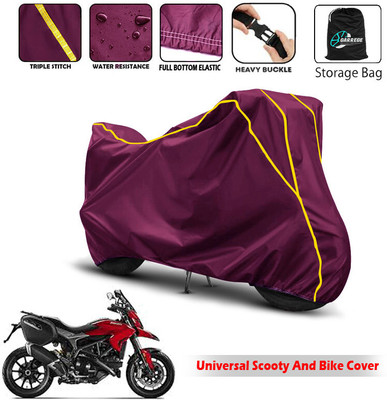 AUTOBIRSA Two Wheeler Cover for Ducati(Hyperstrada, Maroon)