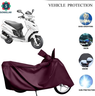 sowelar Waterproof Two Wheeler Cover for Hero(Maestro Edge, Maroon)