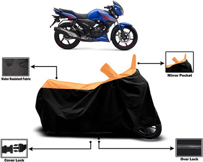 Amexride Two Wheeler Cover for TVS(Apache RTR 160, Orange)