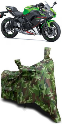 ATBROTHERS Waterproof Two Wheeler Cover for Kawasaki(Ninja 650, Multicolor, Green)