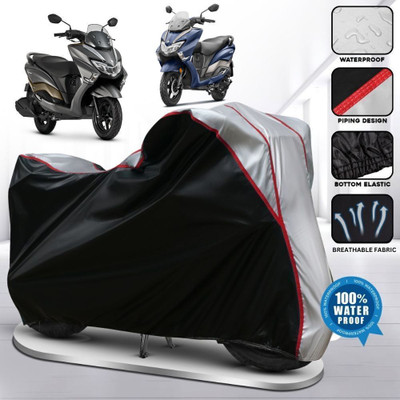 xodi Waterproof Two Wheeler Cover for Suzuki(Burgman Street 125, Silver, Black)