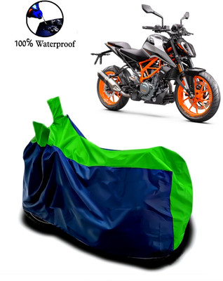 rakku Waterproof Two Wheeler Cover for KTM(Duke 390, Green, Blue)