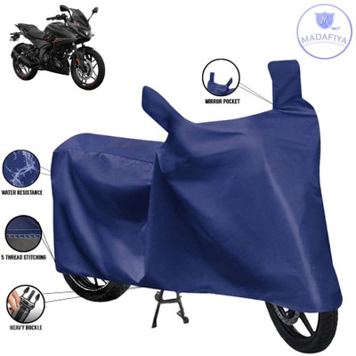 MADAFIYA Waterproof Two Wheeler Cover for Bajaj(Pulsar 250, Blue)