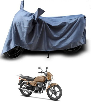 Tritika Waterproof Two Wheeler Cover for Hero(Splendor Plus, Grey)