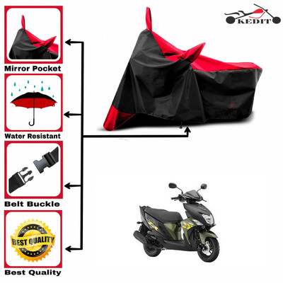 AASHTIK MART Two Wheeler Cover for Yamaha(Ray ZR, Red, Black)