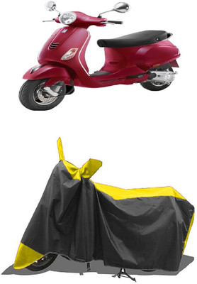 SUGASHRI Waterproof Two Wheeler Cover for Vespa(ZX 125, Yellow, Black)