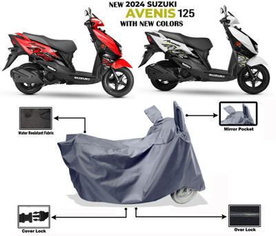 Amexride Two Wheeler Cover for Suzuki(Avenis 125, Grey)
