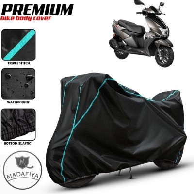 MADAFIYA Waterproof Two Wheeler Cover for TVS(NTORQ, Black)