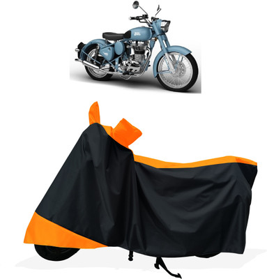 Tricway Two Wheeler Cover for Royal Enfield(Classic Squadron BS6, Orange)