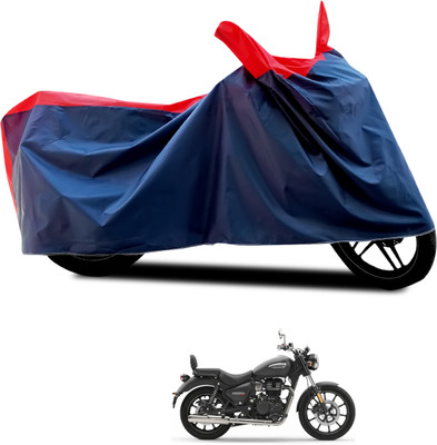 CODOKI Waterproof Two Wheeler Cover for Royal Enfield(Meteor 350, Black, Red)