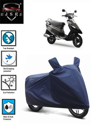 J S R Waterproof Two Wheeler Cover for TVS(Scooty Pep Plus, Blue)