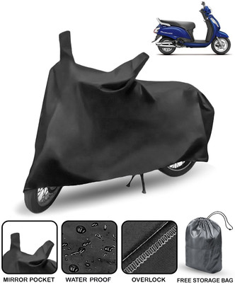 AutoRetail Two Wheeler Cover for Suzuki(Access SE, Black)