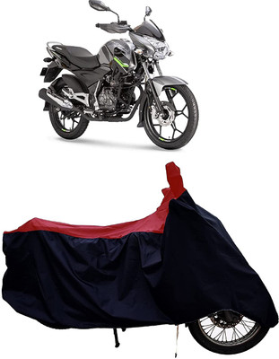 KEDIT Two Wheeler Cover for Bajaj(Discover 125 DTS-i, Red, Black)