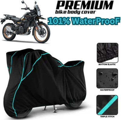 Shiv Kanha Waterproof Two Wheeler Cover for Royal Enfield(Himalayan, Black)