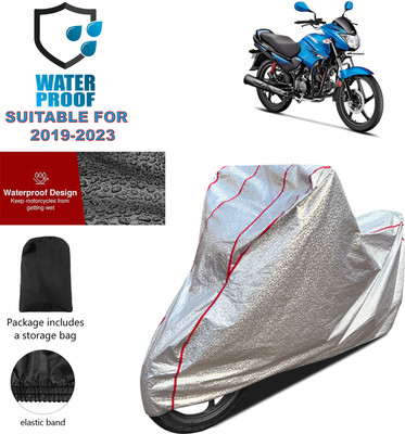 PAGORA Waterproof Two Wheeler Cover for Hero(Glamour Programmed FI BS6, Silver)