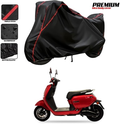 MADAFIYA Waterproof Two Wheeler Cover for Okinawa(Lite, Black, Red)