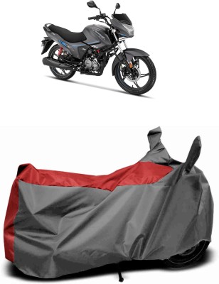 MMSSTAR Waterproof Two Wheeler Cover for Hero(Glamour Programmed FI, Red, Grey)