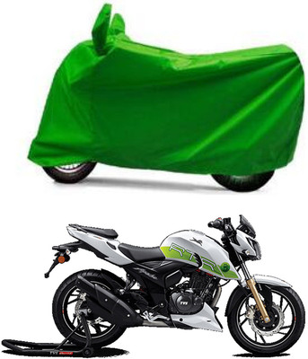 Furious3D Two Wheeler Cover for TVS(Apache RTR 200 Fi E100, Green)