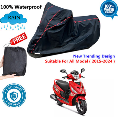 AUTOCAD Waterproof Two Wheeler Cover for Hero(Maestro Edge 110 BS6, Black, Red)