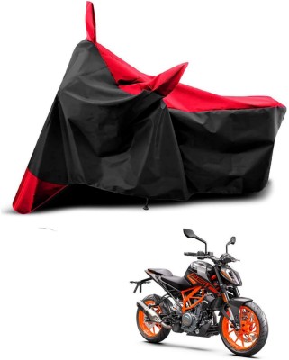 KEDIT Two Wheeler Cover for KTM(250 Duke BS6, Red, Black)