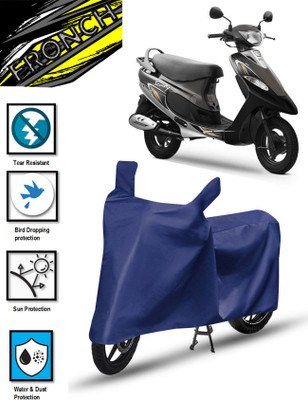 FRONCH Waterproof Two Wheeler Cover for TVS(Zest 110, Blue)