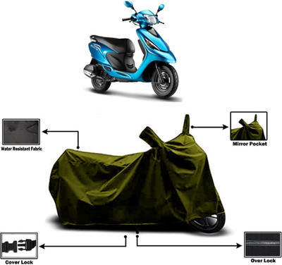 Amexride Two Wheeler Cover for TVS(Zest, Green)