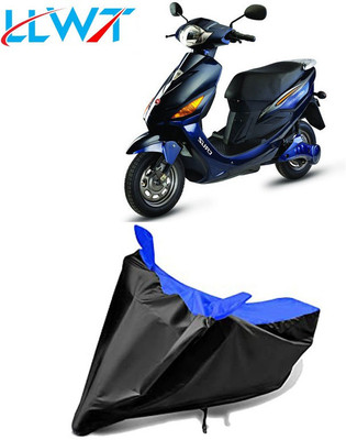 KPIND Waterproof Two Wheeler Cover for Hero(Electric, Black, Blue)