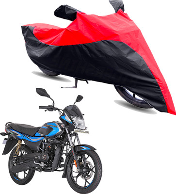 Motodreka Two Wheeler Cover for Bajaj(Platina 110 H-Gear, Red, Black)