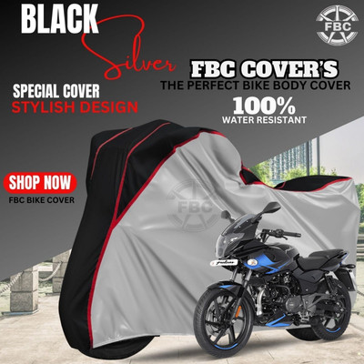 FBC Waterproof Two Wheeler Cover for Bajaj(Pulsar 220 DTS-i, Silver, Multicolor)