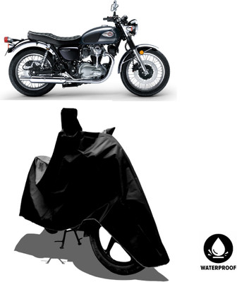 Amexride Waterproof Two Wheeler Cover for Kawasaki(W800 BS6, Black)