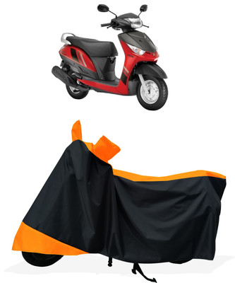 Tricway Two Wheeler Cover for Yamaha(Alpha BS6, Orange)