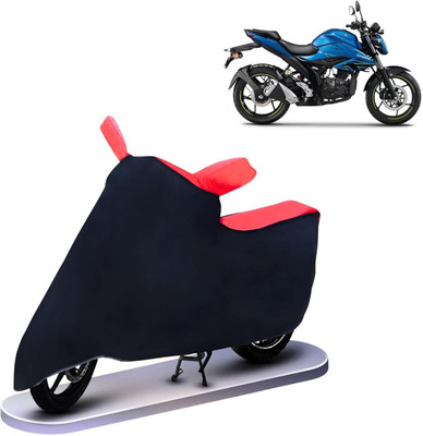 KEDIT Two Wheeler Cover for Suzuki(Gixxer SF, Red, Black)