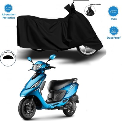 WMIZEXA Waterproof Two Wheeler Cover for Universal For Bike(Star City, Black)