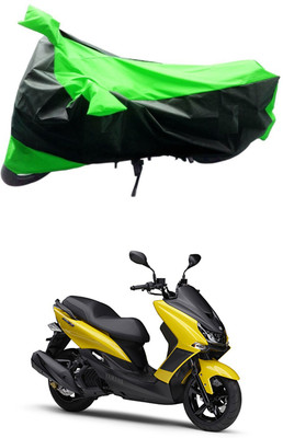Mdstar Waterproof Two Wheeler Cover for Yamaha(Majesty S 155 maxi BS6, Green, Black)