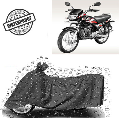 ROYAL AUTO MART Waterproof Two Wheeler Cover for Hero(HF Deluxe, Grey)
