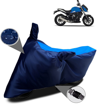 DeepShakshi AUTOMOTIVE Waterproof Two Wheeler Cover for Mahindra(Mojo UT 300, Blue)