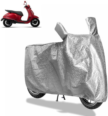 aksmit Waterproof Two Wheeler Cover for Bajaj(Chetak, Silver)