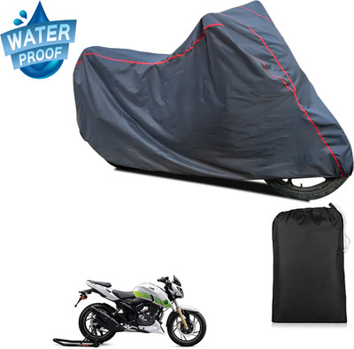 PAGORA Waterproof Two Wheeler Cover for TVS(Apache RTR 200 Fi E100, Grey)