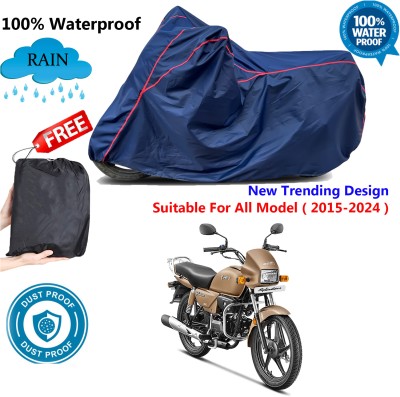AUTOCAD Waterproof Two Wheeler Cover for Hero(Splendor Plus, Blue, Red)