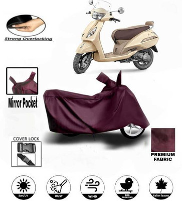smwzxyu Waterproof Two Wheeler Cover for TVS(Jupiter, Maroon)