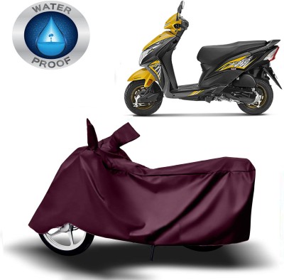 ROYAL AUTO MART Two Wheeler Cover for Honda(Dio, Maroon)